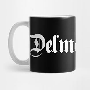 Delmenhorst written with gothic font Mug